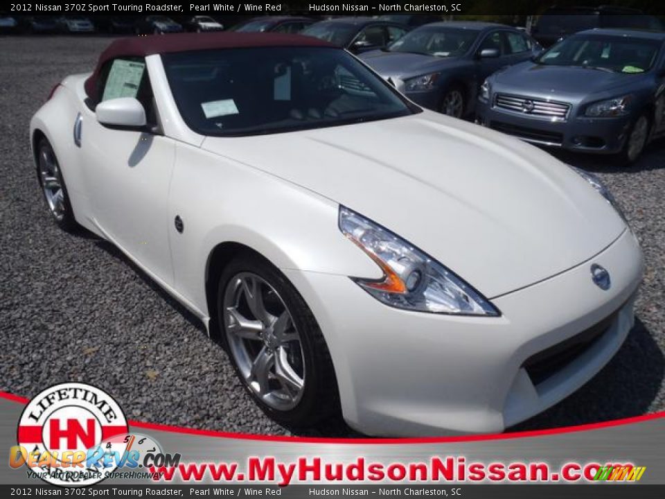 2012 Nissan 370Z Sport Touring Roadster Pearl White / Wine Red Photo #1