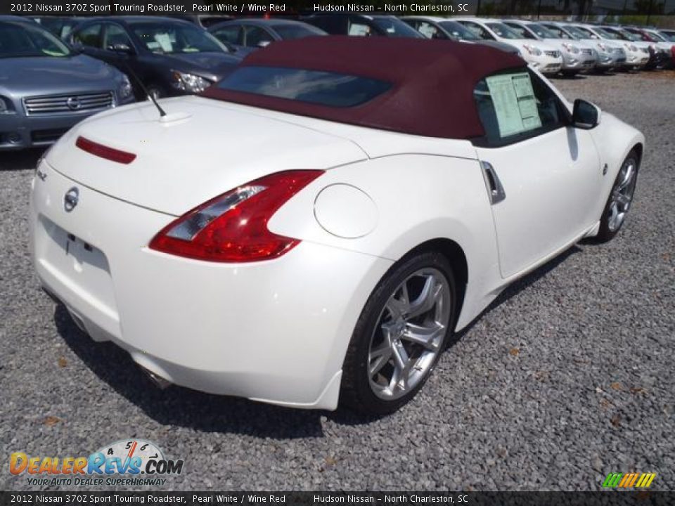 2012 Nissan 370Z Sport Touring Roadster Pearl White / Wine Red Photo #3