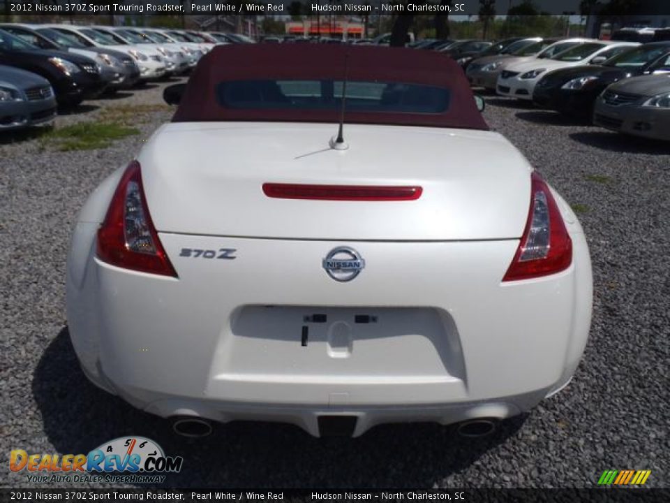 2012 Nissan 370Z Sport Touring Roadster Pearl White / Wine Red Photo #4