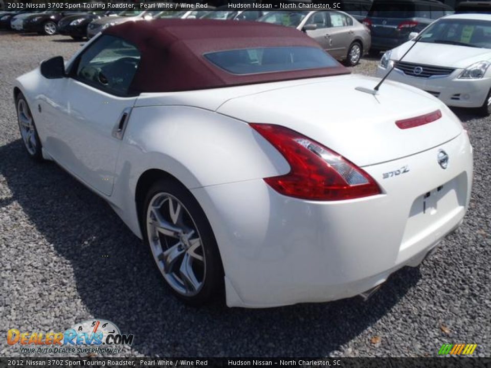 2012 Nissan 370Z Sport Touring Roadster Pearl White / Wine Red Photo #5