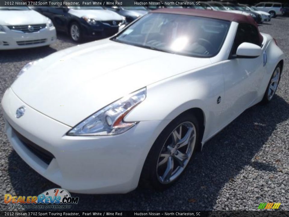 2012 Nissan 370Z Sport Touring Roadster Pearl White / Wine Red Photo #7