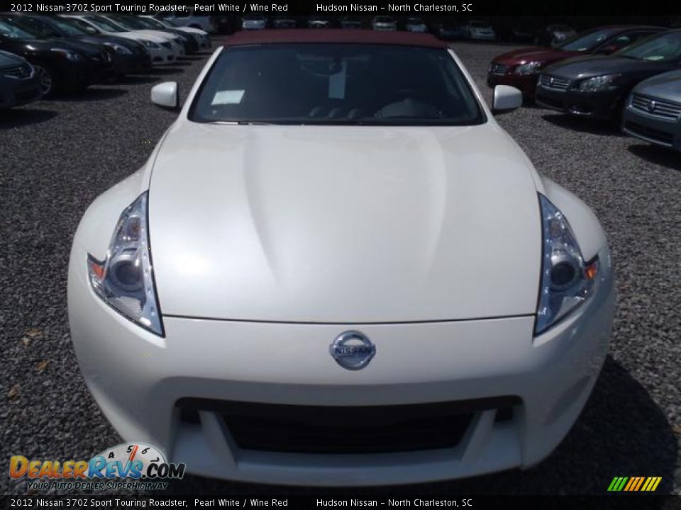 2012 Nissan 370Z Sport Touring Roadster Pearl White / Wine Red Photo #8