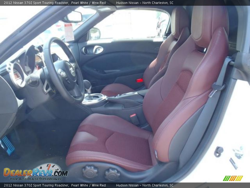 Wine Red Interior - 2012 Nissan 370Z Sport Touring Roadster Photo #9