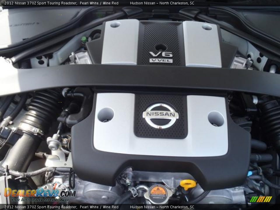 2012 Nissan 370Z Sport Touring Roadster Pearl White / Wine Red Photo #14
