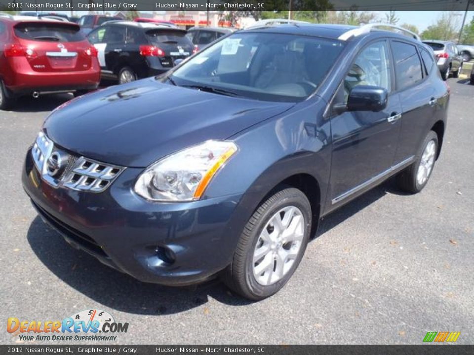 2012 Nissan Rogue SL Graphite Blue / Gray Photo #7