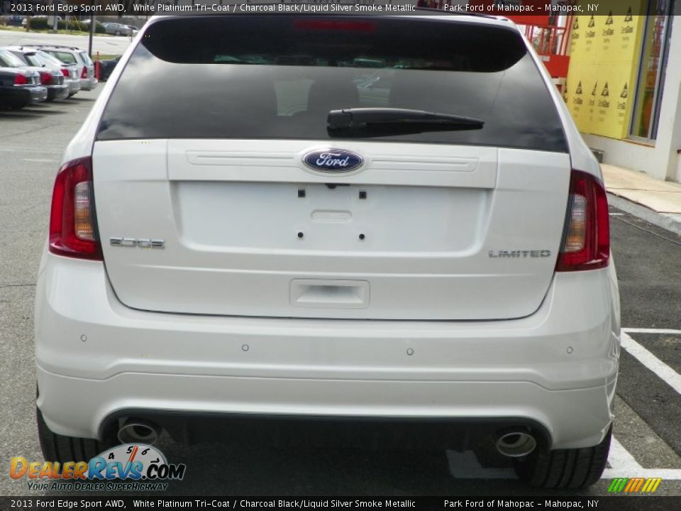 2013 Ford Edge Sport AWD White Platinum Tri-Coat / Charcoal Black/Liquid Silver Smoke Metallic Photo #7