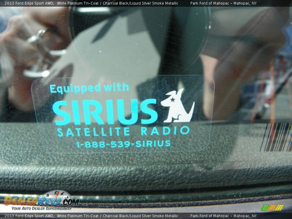 2013 Ford Edge Sport AWD White Platinum Tri-Coat / Charcoal Black/Liquid Silver Smoke Metallic Photo #23