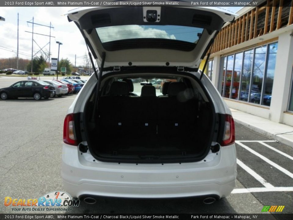 2013 Ford Edge Sport AWD White Platinum Tri-Coat / Charcoal Black/Liquid Silver Smoke Metallic Photo #27