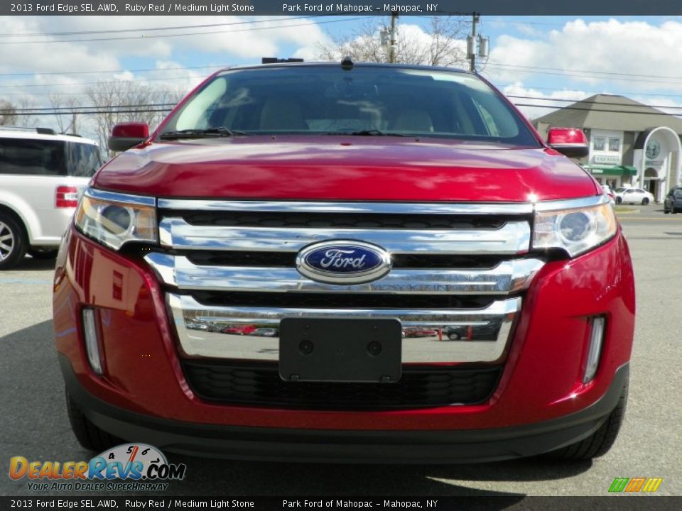 2013 Ford Edge SEL AWD Ruby Red / Medium Light Stone Photo #3