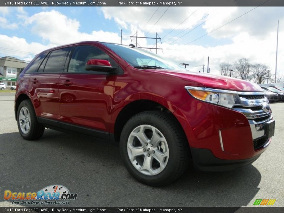 2013 Ford Edge SEL AWD Ruby Red / Medium Light Stone Photo #4