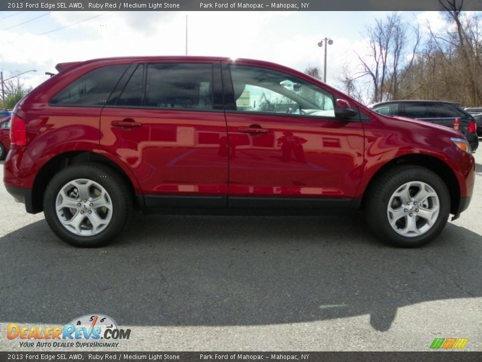 2013 Ford Edge SEL AWD Ruby Red / Medium Light Stone Photo #5