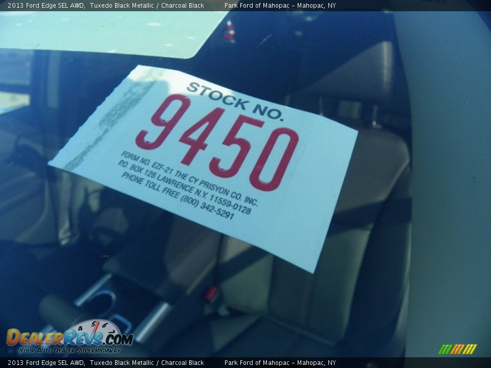 2013 Ford Edge SEL AWD Tuxedo Black Metallic / Charcoal Black Photo #27