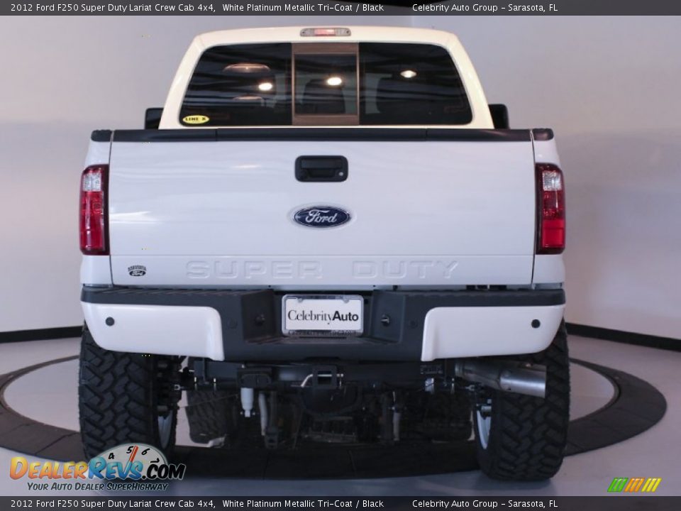 2012 Ford F250 Super Duty Lariat Crew Cab 4x4 White Platinum Metallic Tri-Coat / Black Photo #5
