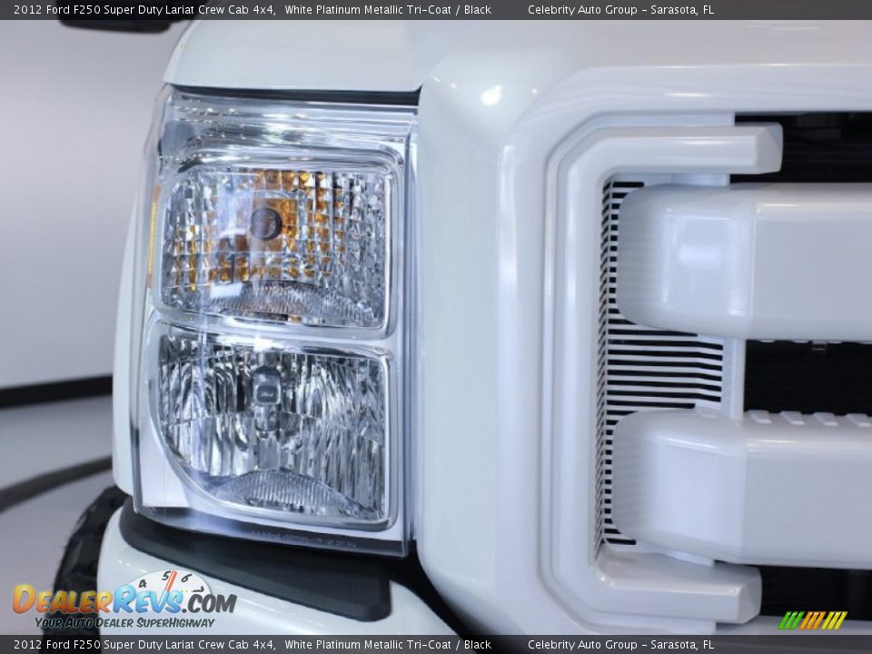 2012 Ford F250 Super Duty Lariat Crew Cab 4x4 White Platinum Metallic Tri-Coat / Black Photo #11