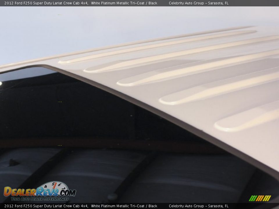 2012 Ford F250 Super Duty Lariat Crew Cab 4x4 White Platinum Metallic Tri-Coat / Black Photo #23