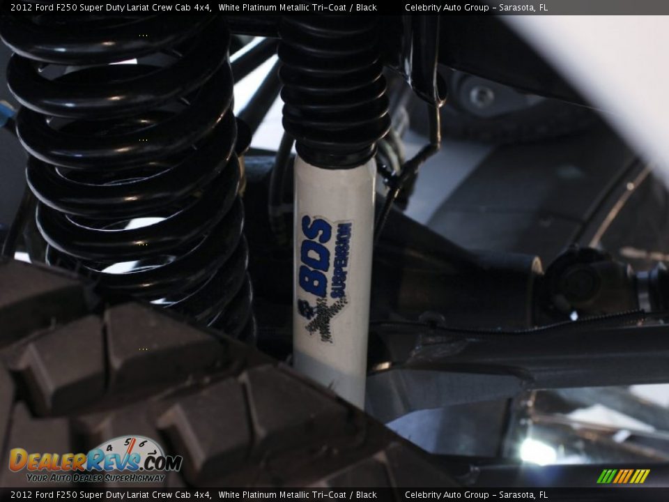 2012 Ford F250 Super Duty Lariat Crew Cab 4x4 White Platinum Metallic Tri-Coat / Black Photo #25
