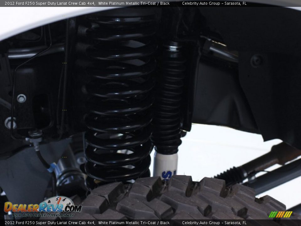2012 Ford F250 Super Duty Lariat Crew Cab 4x4 White Platinum Metallic Tri-Coat / Black Photo #26
