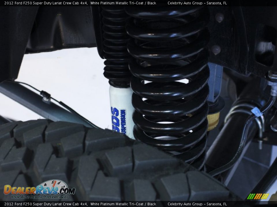 2012 Ford F250 Super Duty Lariat Crew Cab 4x4 White Platinum Metallic Tri-Coat / Black Photo #27
