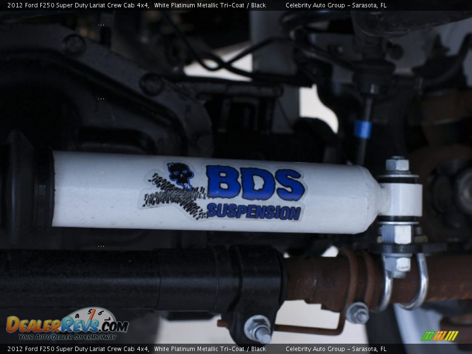 2012 Ford F250 Super Duty Lariat Crew Cab 4x4 White Platinum Metallic Tri-Coat / Black Photo #33