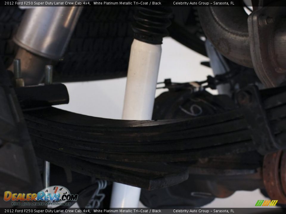 2012 Ford F250 Super Duty Lariat Crew Cab 4x4 White Platinum Metallic Tri-Coat / Black Photo #35