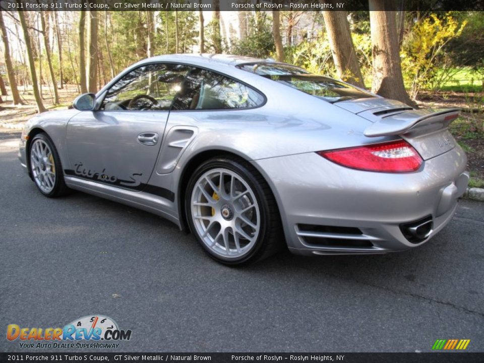 GT Silver Metallic 2011 Porsche 911 Turbo S Coupe Photo #4