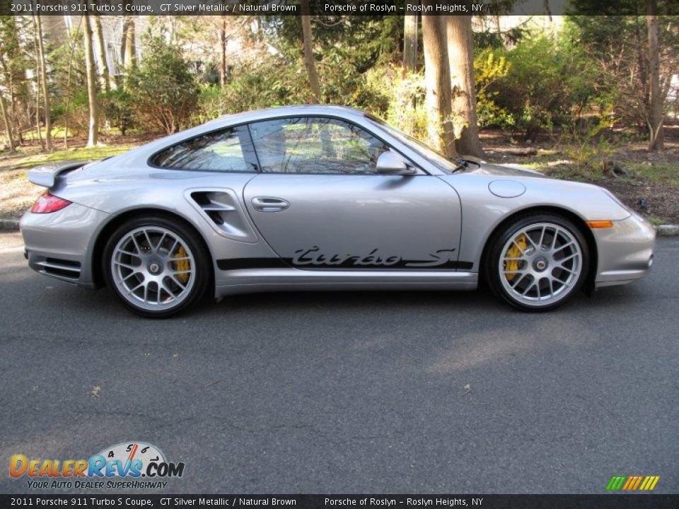 GT Silver Metallic 2011 Porsche 911 Turbo S Coupe Photo #7
