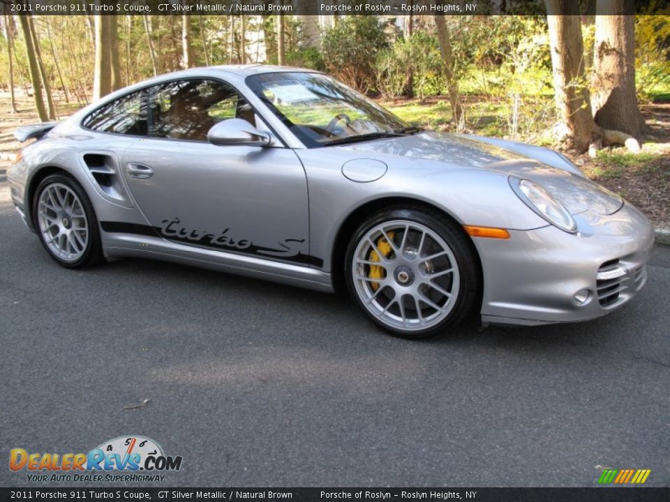 GT Silver Metallic 2011 Porsche 911 Turbo S Coupe Photo #8