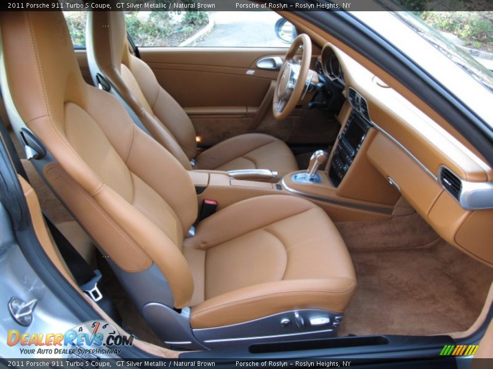 Natural Brown Interior - 2011 Porsche 911 Turbo S Coupe Photo #14