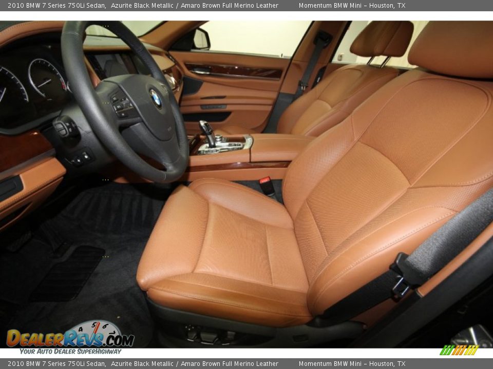 Amaro Brown Full Merino Leather Interior - 2010 BMW 7 Series 750Li ...