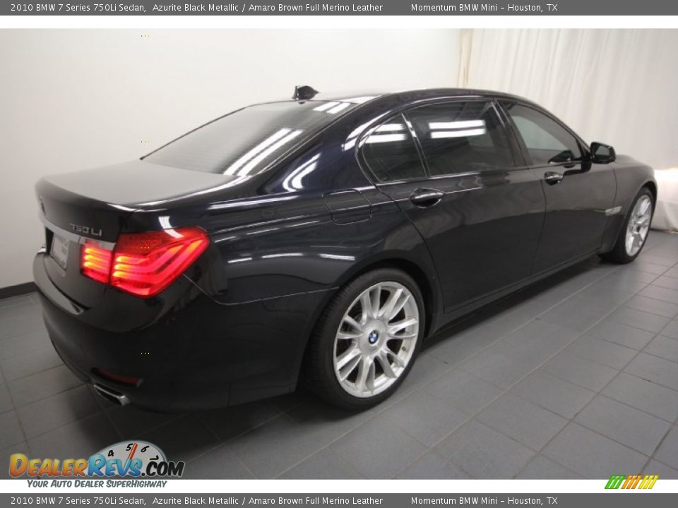 2010 BMW 7 Series 750Li Sedan Azurite Black Metallic / Amaro Brown Full Merino Leather Photo #9