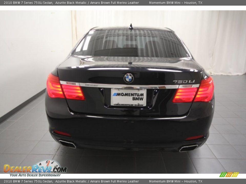 2010 BMW 7 Series 750Li Sedan Azurite Black Metallic / Amaro Brown Full Merino Leather Photo #11