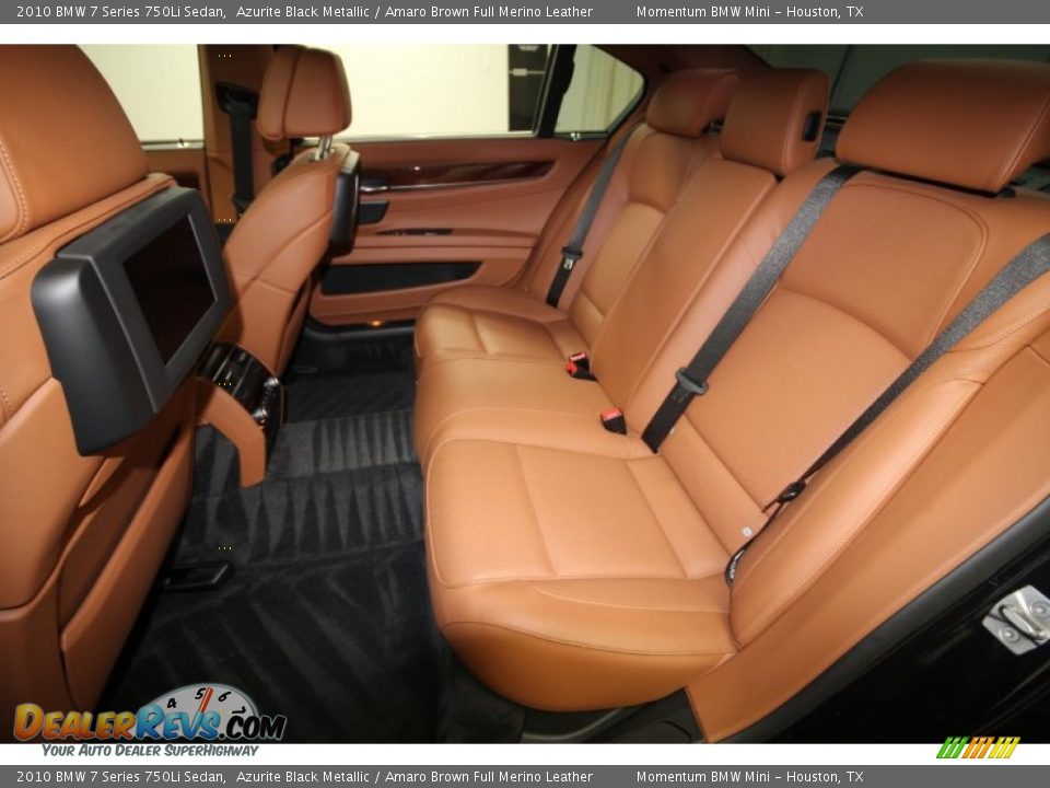 Rear Seat of 2010 BMW 7 Series 750Li Sedan Photo #13