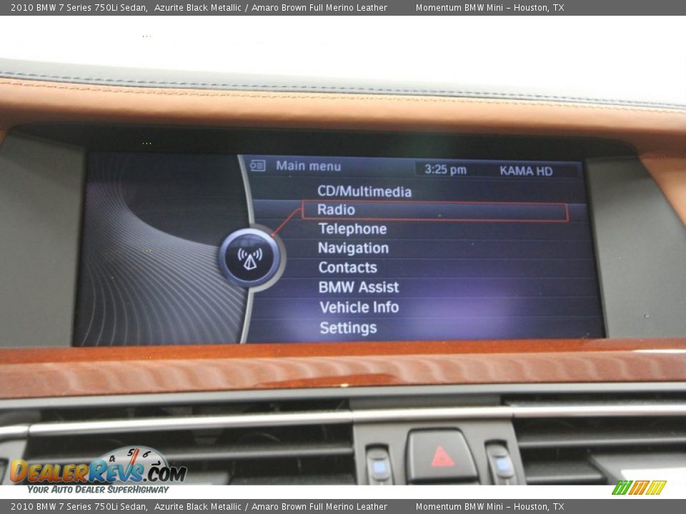 2010 BMW 7 Series 750Li Sedan Azurite Black Metallic / Amaro Brown Full Merino Leather Photo #19