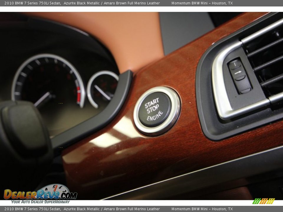 2010 BMW 7 Series 750Li Sedan Azurite Black Metallic / Amaro Brown Full Merino Leather Photo #25