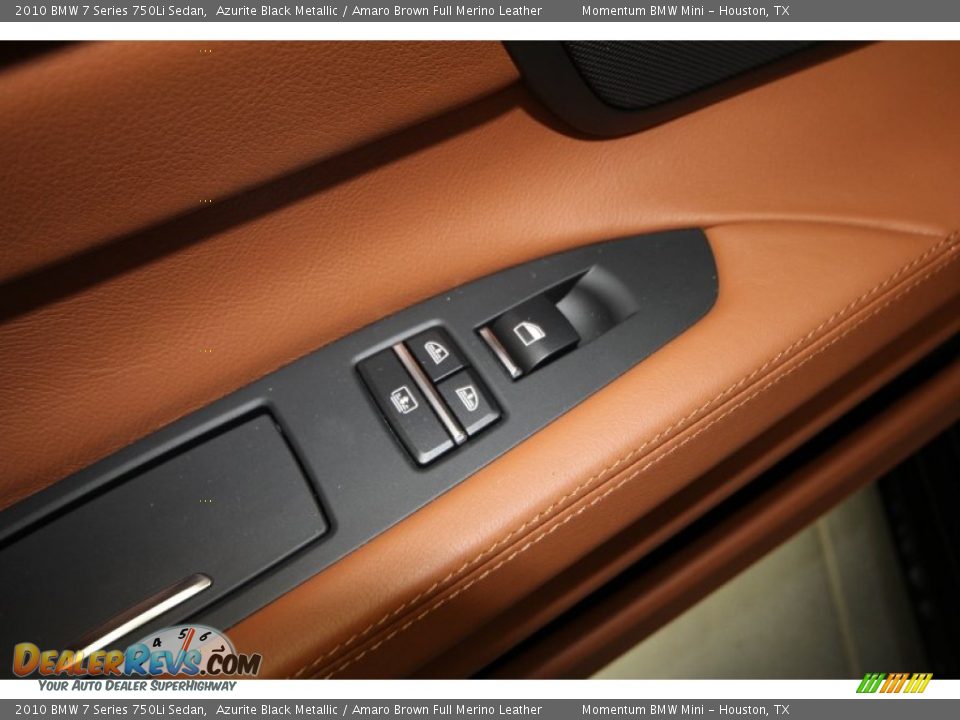 2010 BMW 7 Series 750Li Sedan Azurite Black Metallic / Amaro Brown Full Merino Leather Photo #33