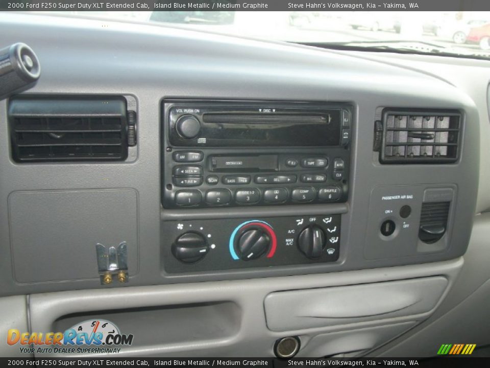 2000 Ford F250 Super Duty XLT Extended Cab Island Blue Metallic / Medium Graphite Photo #14