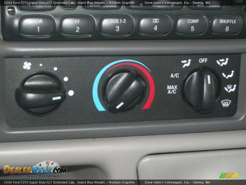 2000 Ford F250 Super Duty XLT Extended Cab Island Blue Metallic / Medium Graphite Photo #16