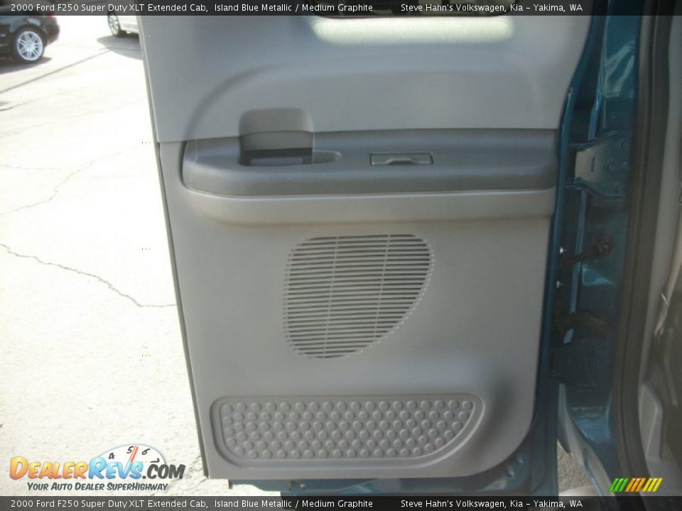 2000 Ford F250 Super Duty XLT Extended Cab Island Blue Metallic / Medium Graphite Photo #24