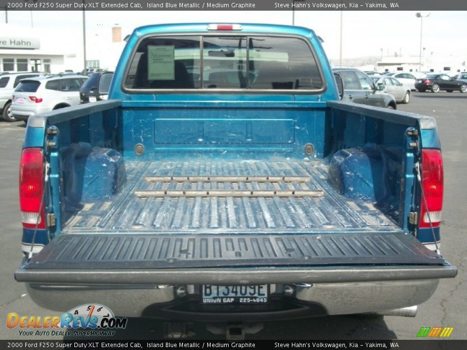 2000 Ford F250 Super Duty XLT Extended Cab Island Blue Metallic / Medium Graphite Photo #27