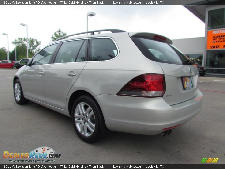 2011 Volkswagen Jetta TDI SportWagen White Gold Metallic / Titan Black Photo #3