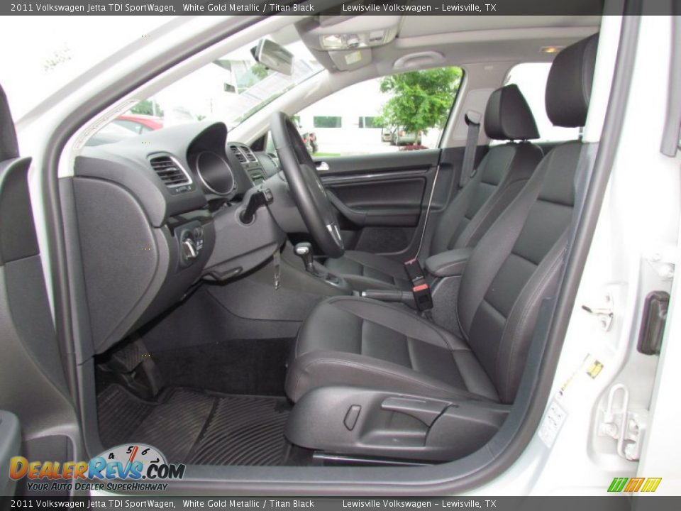 2011 Volkswagen Jetta TDI SportWagen White Gold Metallic / Titan Black Photo #9