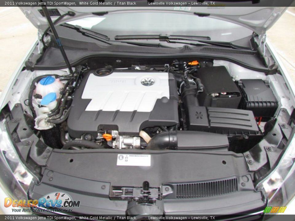 2011 Volkswagen Jetta TDI SportWagen White Gold Metallic / Titan Black Photo #20