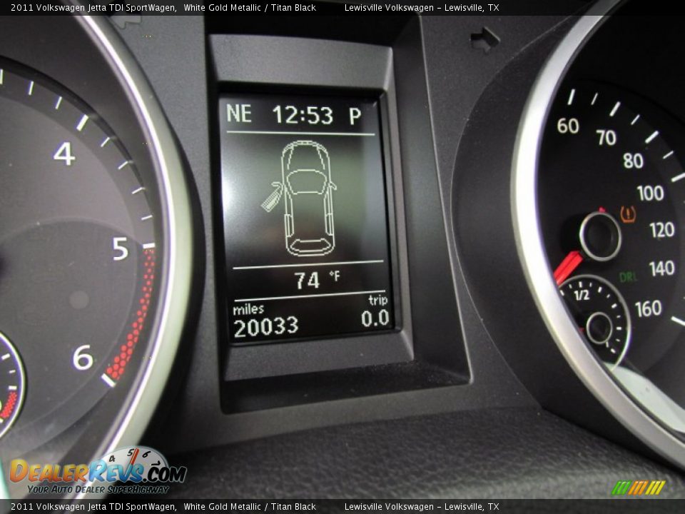 2011 Volkswagen Jetta TDI SportWagen White Gold Metallic / Titan Black Photo #23