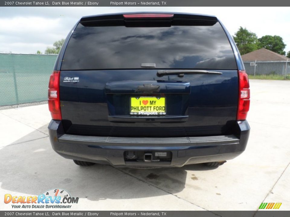 2007 Chevrolet Tahoe LS Dark Blue Metallic / Ebony Photo #4
