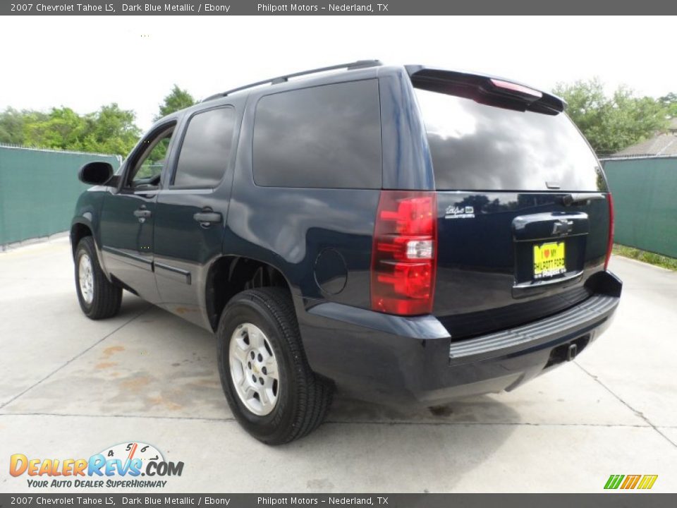 2007 Chevrolet Tahoe LS Dark Blue Metallic / Ebony Photo #5