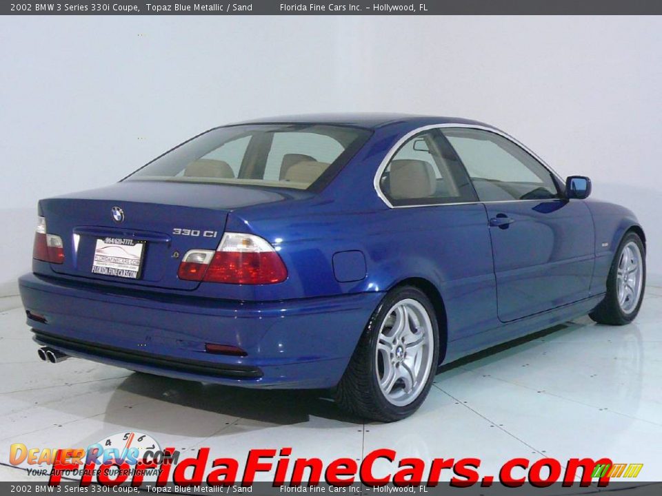 2002 BMW 3 Series 330i Coupe Topaz Blue Metallic / Sand Photo #2
