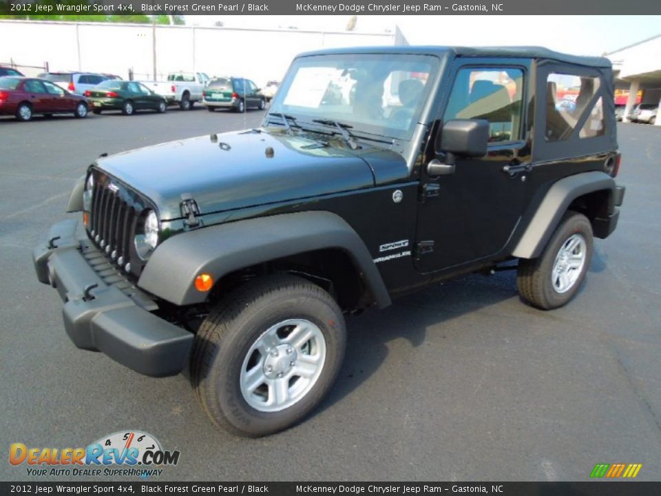 2012 Jeep Wrangler Sport 4x4 Black Forest Green Pearl / Black Photo #1