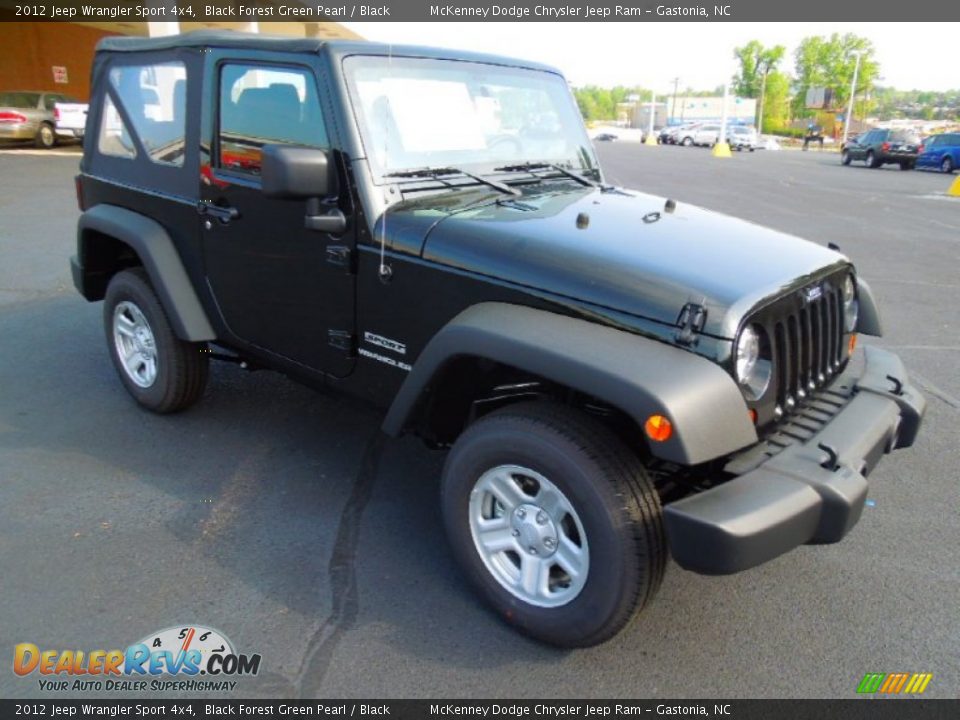 2012 Jeep Wrangler Sport 4x4 Black Forest Green Pearl / Black Photo #2