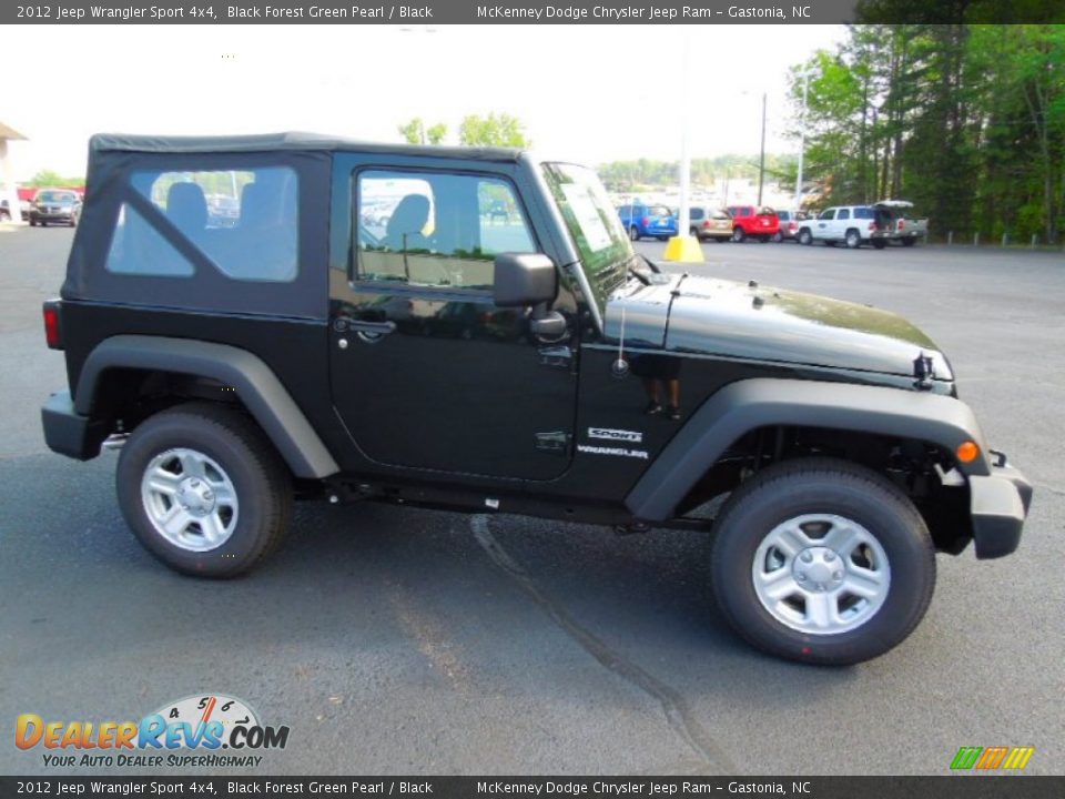 2012 Jeep Wrangler Sport 4x4 Black Forest Green Pearl / Black Photo #3