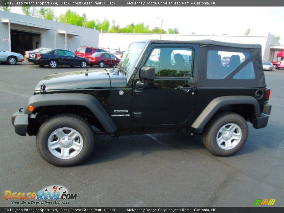 2012 Jeep Wrangler Sport 4x4 Black Forest Green Pearl / Black Photo #4